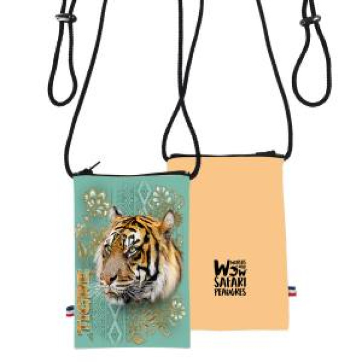 Pochette téléphone allover Tigre Intemporel Safari de Peaugres Safari de Peaugres Blanc Taille uniq