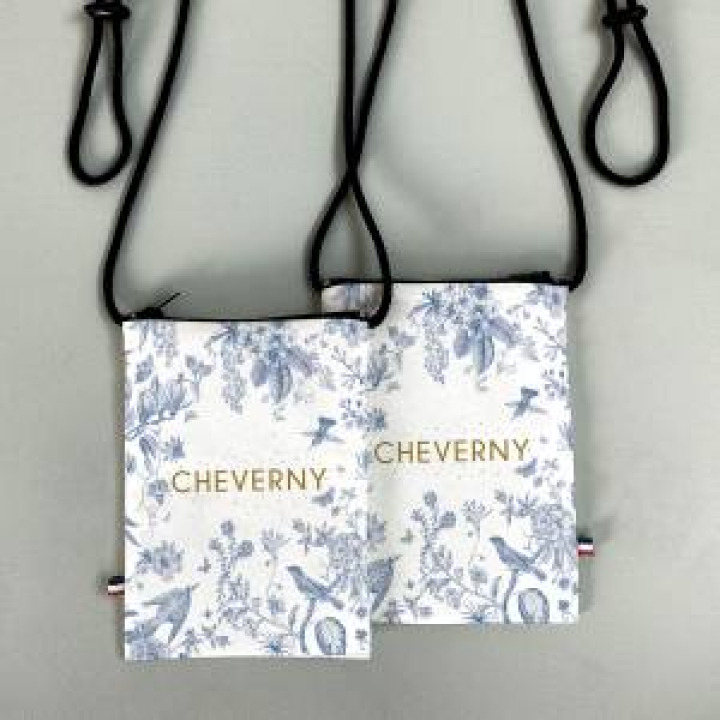 Pochette téléphone allover Toile de Jouy Cheverny Bleu Blanc Taille unique