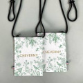 Pochette téléphone all-over Toile de Jouy Cheverny (Vert) Blanc Taille unique