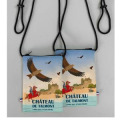 Pochette téléphone all-over Vue du Château/ Chevalier Aigle Château de Talmont Blanc Taille unique