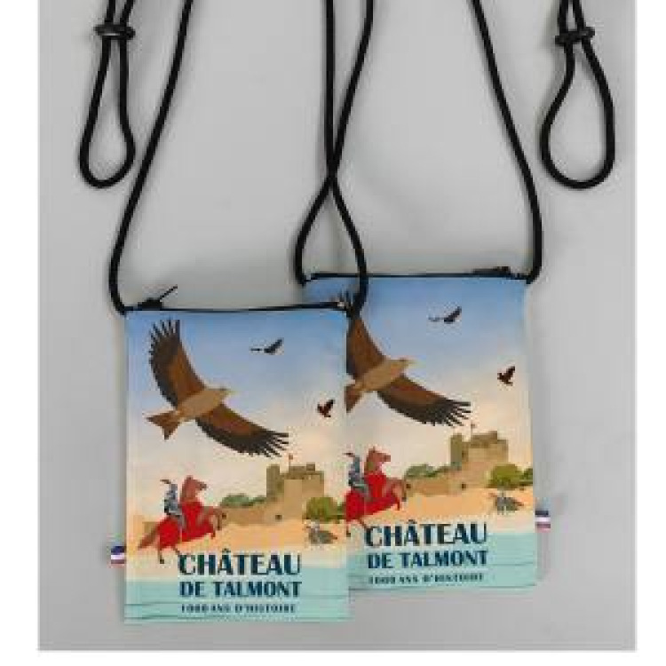 Pochette téléphone all-over Vue du Château/ Chevalier Aigle Château de Talmont Blanc Taille unique