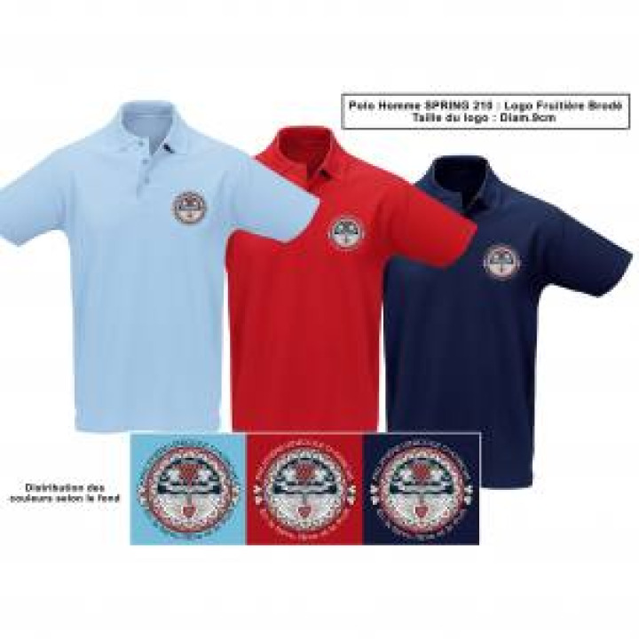 Polo homme broderie logo Rond Fruitiere Vinicole E1281 Ref 32569 Marine S