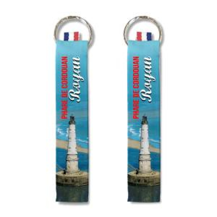 Porte-cl&eacute;s all-over Fond de Mer avec le Phare de Cordouan Royan Phare de Cordouan Blanc Taille unique