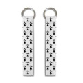Porte-cl&eacute;s all-over Hermine Blanc Taille unique