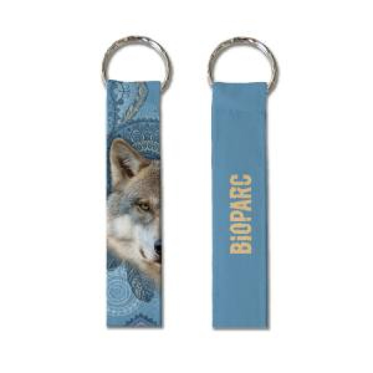 Porte-clés all-over Loup Intemporel (Bleu Beige) Bioparc Blanc Taille unique