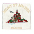 Sac à dos Broderie E290 Ref/ 10478 Mont Saint Michel Bleu Ciel Taille unique