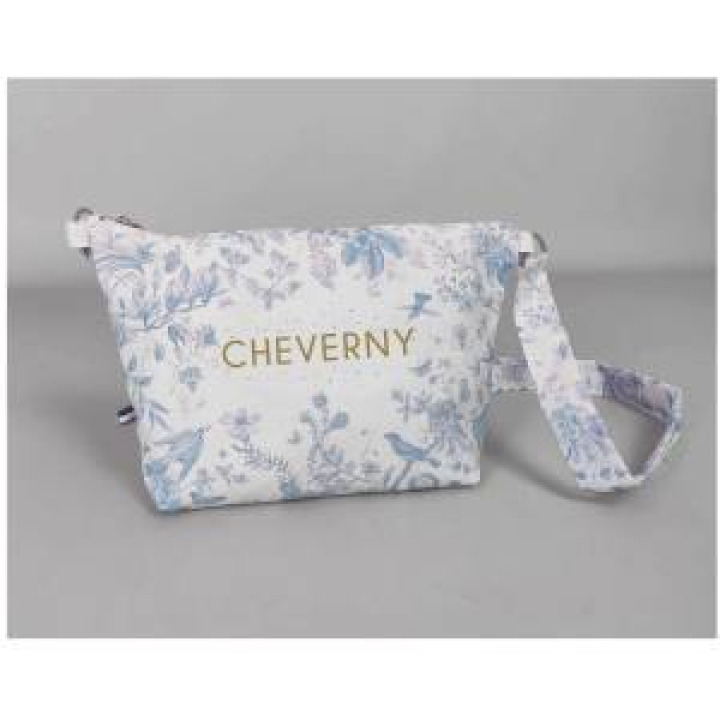 Sac besace allover Toile de Jouy Cheverny Bleu Blanc Taille unique