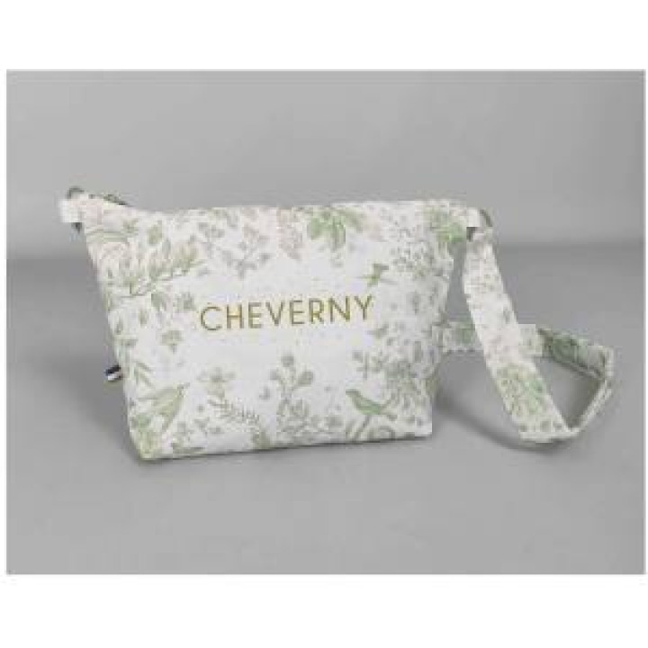 Sac besace allover Toile de Jouy Cheverny Vert Blanc Taille unique
