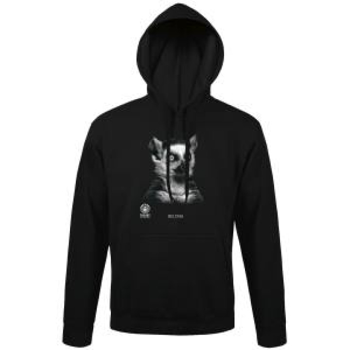 Sweatshirt à capuche Beloha Modèle Exclusif Gamme Black Zoo de Thoiry Noir S