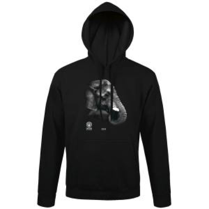 Sweatshirt à capuche Ben Modèle Exclusif Gamme Black Zoo de Thoiry Noir S
