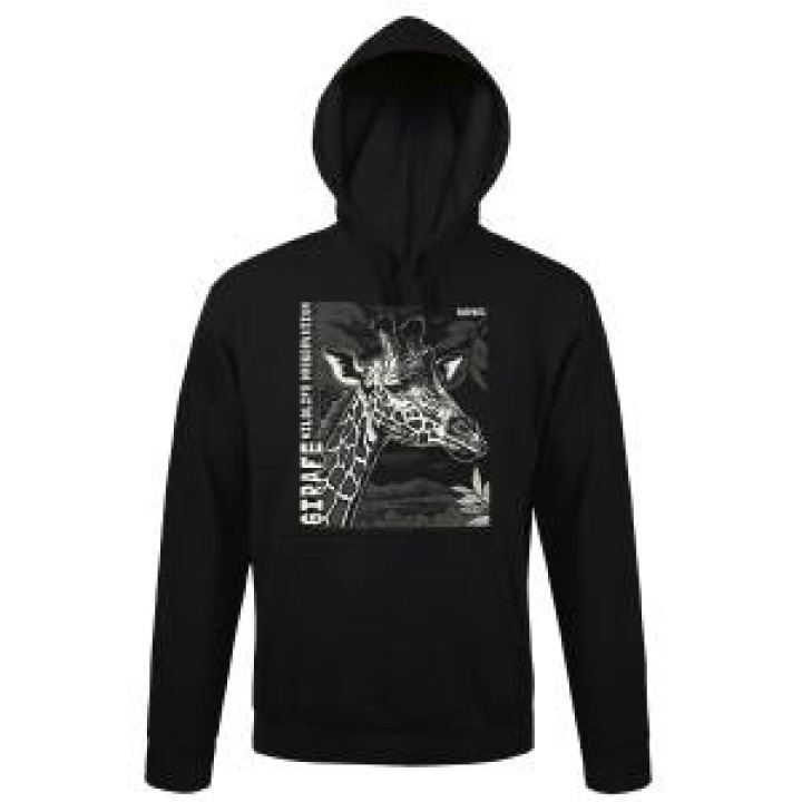 Sweatshirt à capuche bio Girafe Gamme Black Bioparc Black M