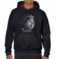 Sweatshirt à capuche bio Lion Gamme Black Parc Animalier d’Auvergne Black S