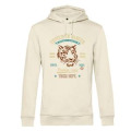 Sweatshirt à capuche bio Tête de Tigre Espèce en Danger Zoo Boissière du Dore Off White S