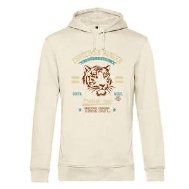 Sweatshirt à capuche bio Tête de Tigre Espèce en Danger Zoo Boissière du Dore Off White M