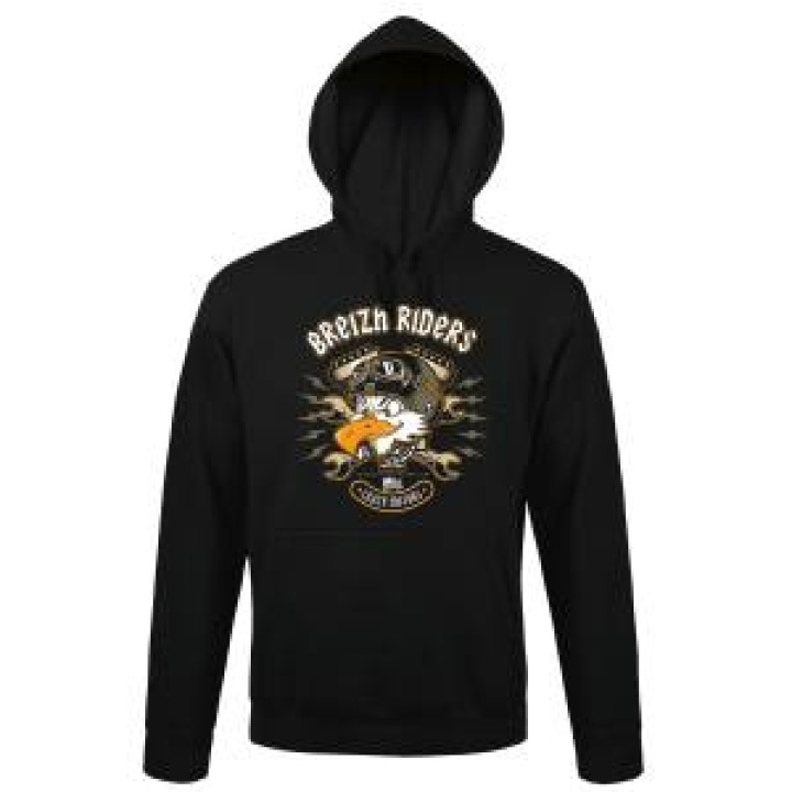 Sweatshirt à capuche Breizh Riders Noir M