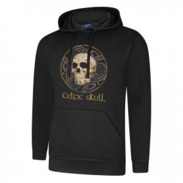 Sweatshirt à capuche Celtic Skull Tête de Mort Noir S