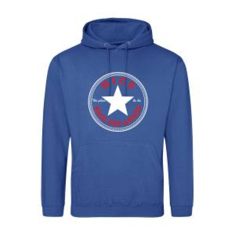 Sweatshirt à capuche Cercle Etoile Nice Baie des Anges Royal Blue S