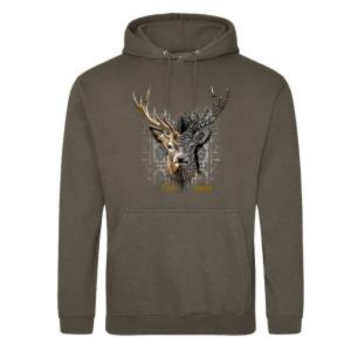 Sweatshirt à capuche Cerf Native Tribes Safari Train Mustard M