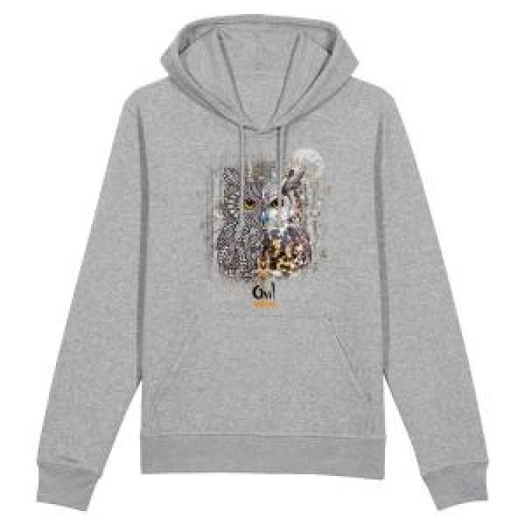 Sweatshirt à capuche Chouette Été Native Tribes Bioparc Heather Grey M