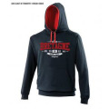 Sweatshirt &agrave; capuche contrast&eacute;e R&eacute;gion Ouest Dept Morbihan + TranferT-shirt Brick Bretagne FRENCH NAVY/Fire Red S