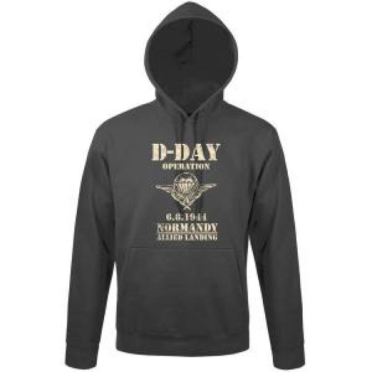 Sweatshirt &agrave; capuche D-Day Operation Charcoal L