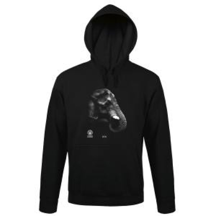Sweatshirt à capuche enfant Ben Modèle Exclusif Gamme Black Zoo de Thoiry Jet Black 78 ans