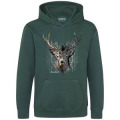 Sweatshirt à capuche enfant Cerf Native Tribes Chambord + transfert Col Chambord Heather Grey 5/6 an