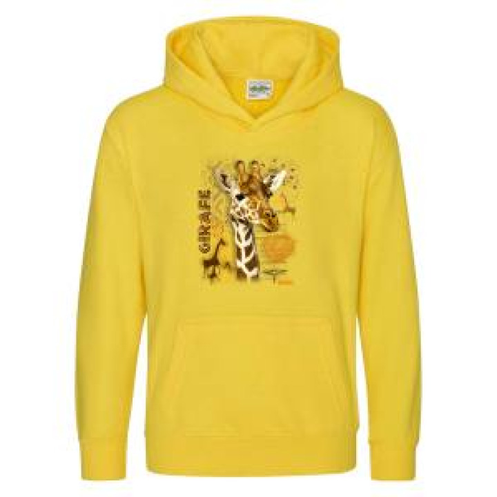 Sweatshirt à capuche enfant Girafe Intemporel Bioparc Sun Yellow 911 ans