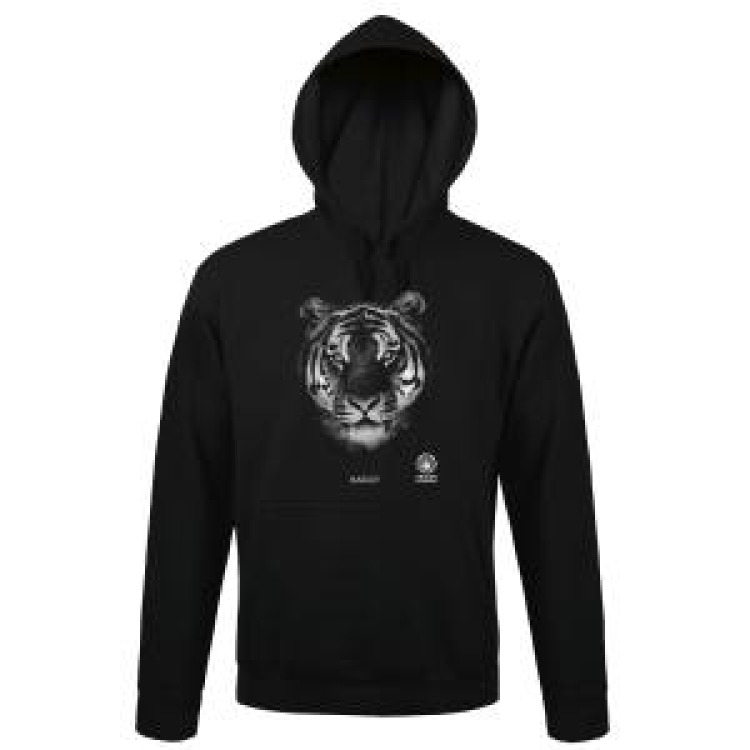Sweatshirt &agrave; capuche enfant Harley (Mod&egrave;le Exclusif) Gamme Black Zoo de Thoiry Jet Black 7/8 ans