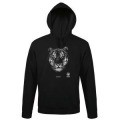 Sweatshirt &agrave; capuche enfant Harley (Mod&egrave;le Exclusif) Gamme Black Zoo de Thoiry Jet Black 7/8 ans
