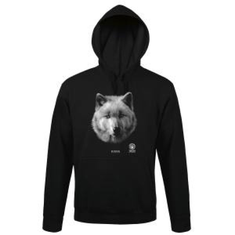 Sweatshirt &agrave; capuche enfant Kiana (Mod&egrave;le Exclusif) Gamme Black Zoo de Thoiry Jet Black 7/8 ans