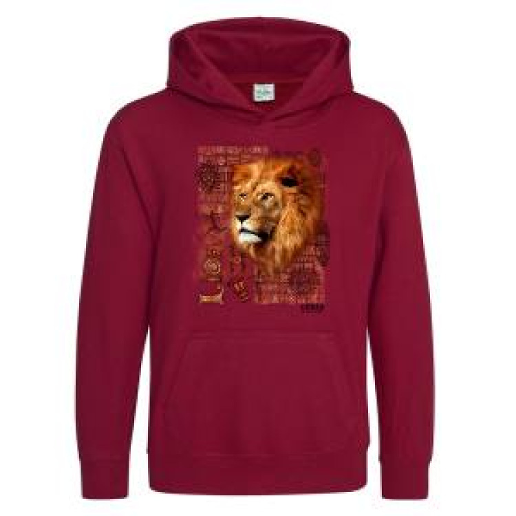 Sweatshirt &agrave; capuche enfant Lion Intemporel Cerza + transfert Col Cerza Red Hot Chili 9/11 ans
