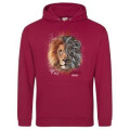 Sweatshirt &agrave; capuche enfant Lion Native Tribes Cerza + transfert Col Cerza Red Hot Chili 3/4 ans