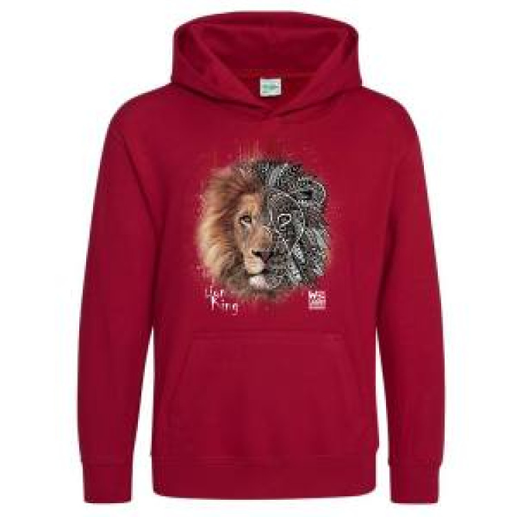 Sweatshirt à capuche enfant Lion Native Tribes Safari de Peaugres Red Hot Chili 5/6 ans