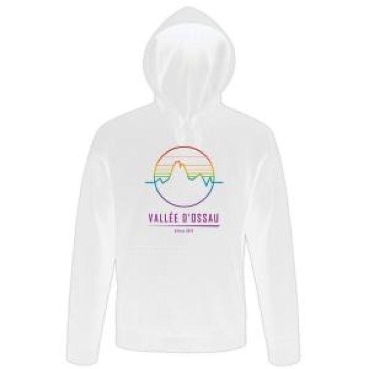 Sweatshirt à capuche enfant Logo Client Vallée DOssau 2023 Artic White 34 ans