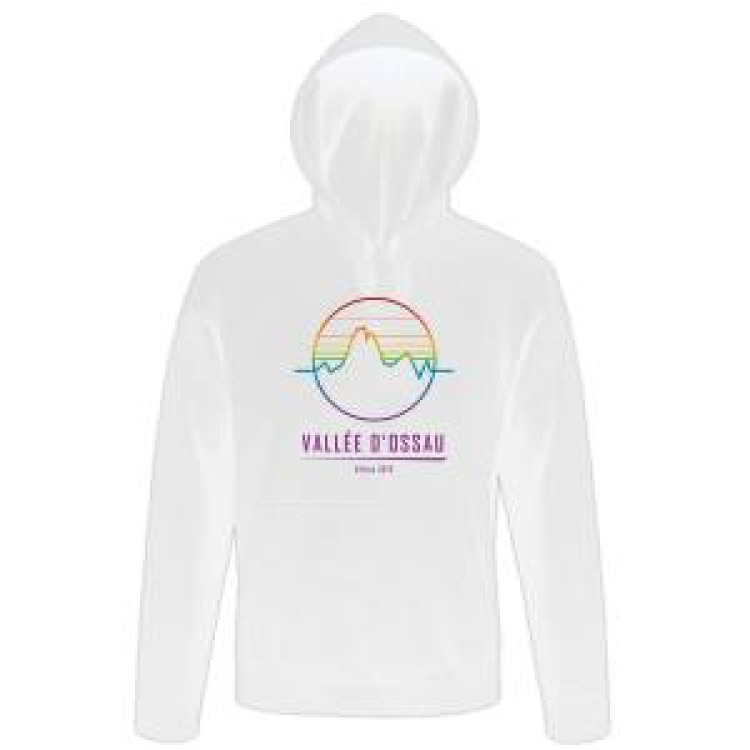 Sweatshirt à capuche enfant Logo Client Vallée D’Ossau 2023 Artic White 3/4 ans