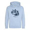 Sweatshirt &agrave; capuche enfant Loup Gamme Splash Sky Blue 7/8 ans
