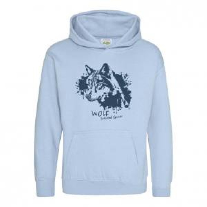 Sweatshirt à capuche enfant Loup Gamme Splash Sky Blue 911 ans