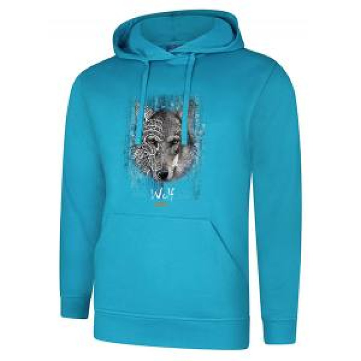 Sweatshirt à capuche enfant Loup Native Tribes Bioparc Airforce Blue 911 ans