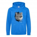 Sweatshirt à capuche enfant Loup Tribes Parc Animalier d’Auvergne Sapphire Blue 7/8 ans
