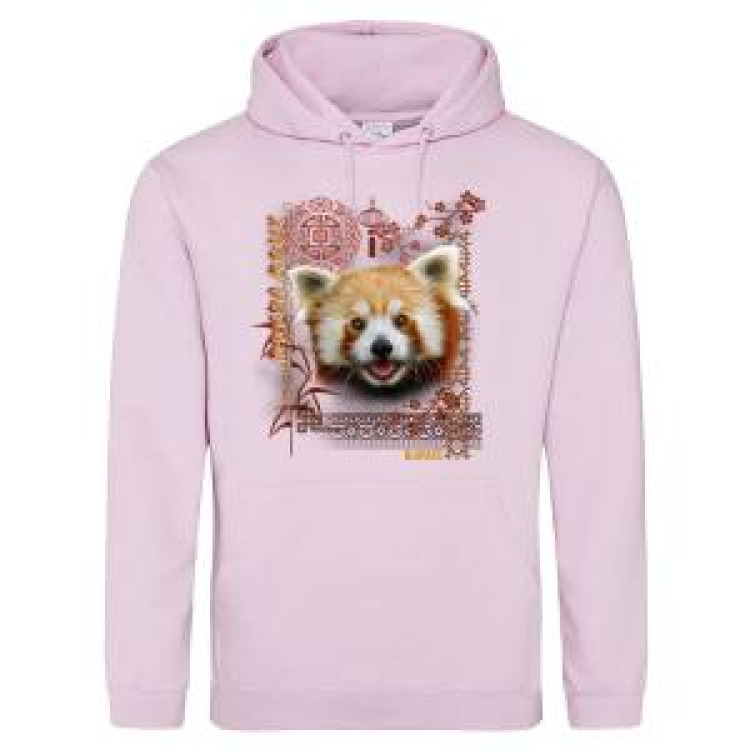 Sweatshirt à capuche enfant Panda Roux Intemporel Bioparc Baby Pink 12/13 ans