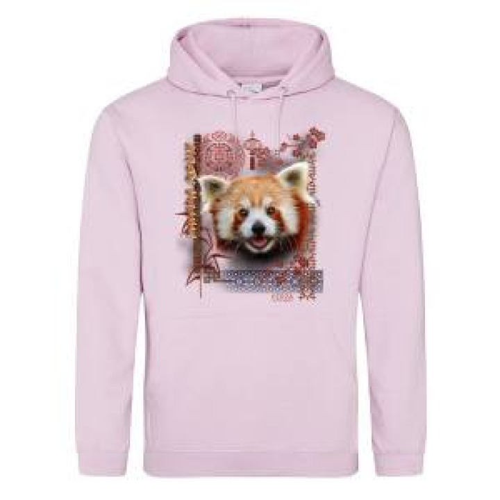 Sweatshirt à capuche enfant Panda Roux Intemporel Cerza Baby Pink 56 ans