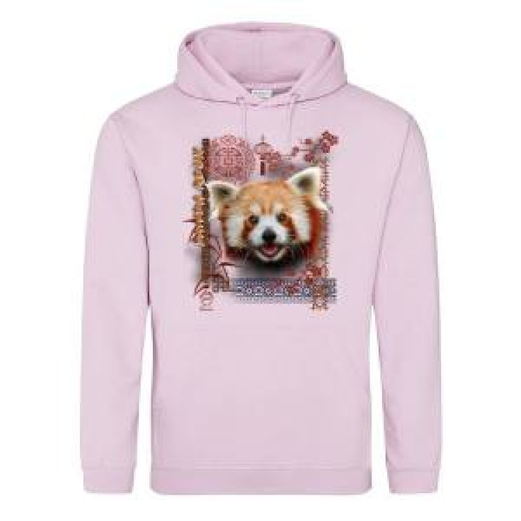 Sweatshirt à capuche enfant Panda Roux Intemporel Parc Animalier des Pyrénées Baby Pink 7/8 ans