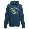 Sweatshirt à capuche enfant Sérigraphie Tête de Tigre Espèce en Danger Bioparc Airforce Blue 7/8 ans