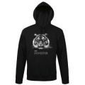 Sweatshirt &agrave; capuche enfant Sylvester Tigre (Mod&egrave;le Exclusif) Gamme Black Cerza + transfert Col Cerza Jet Black 3/4 ans