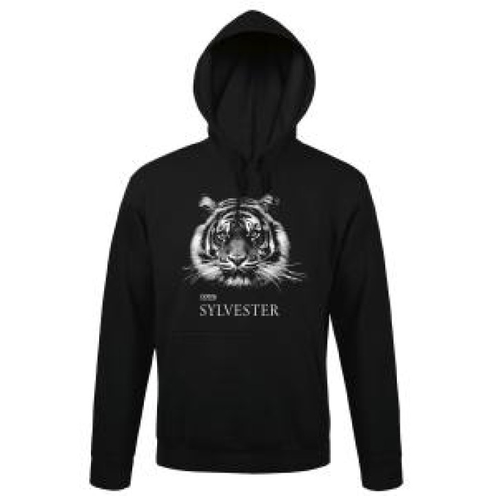 Sweatshirt à capuche enfant Sylvester Tigre Modèle Exclusif Gamme Black Cerza  transfert Col Cerza Jet Black 56 ans