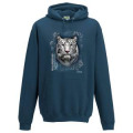 Sweatshirt &agrave; capuche enfant Tigre Blanc Intemporel Cerza Airforce Blue 3/4 ans