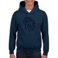 Sweatshirt &agrave; capuche enfant Transfert Flocage Feutrine T&ecirc;te de Lion (Pas de Personnalisation sur le Dessin) Light Pink 7/8 ans