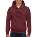 Sweatshirt &agrave; capuche enfant Transfert Flocage Feutrine T&ecirc;te de Lion (Pas de Personnalisation sur le Dessin) Light Pink 7/8 ans