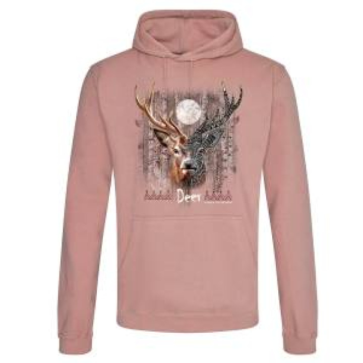 Sweatshirt à capuche femme Cerf Native Tribes Château de Cheverny Dusty Pink XS